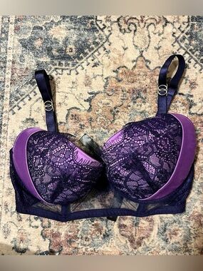 Purple Lace Underwire Bra